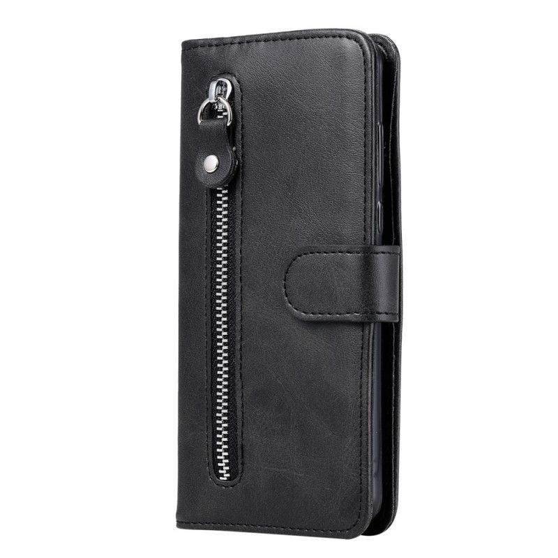 Etui Folio Oppo Find X2 Lite Czerwony Czarny Portmonetka W Stylu Vintage