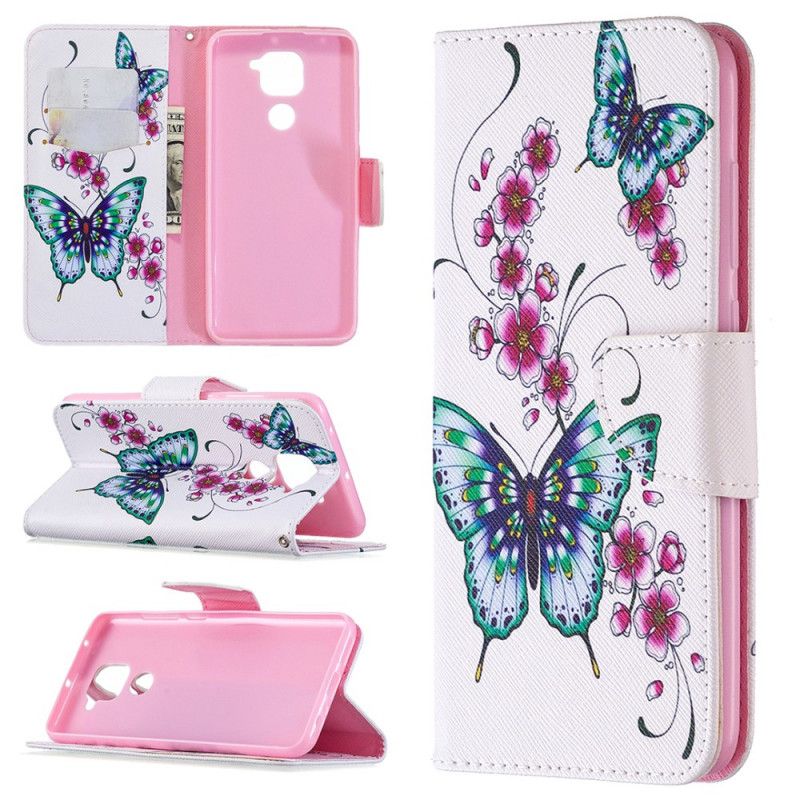 Etui Folio Xiaomi Redmi Note 9 Cudowne Motyle Etui Ochronne