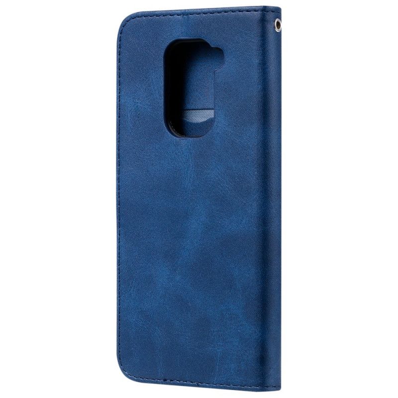 Etui Folio Xiaomi Redmi Note 9 Czerwony Czarny Portmonetka Vintage