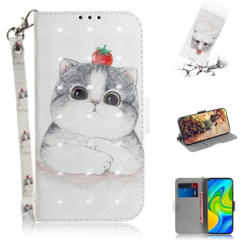 Etui Folio Xiaomi Redmi Note 9 Pomidor Na Stringach Cat