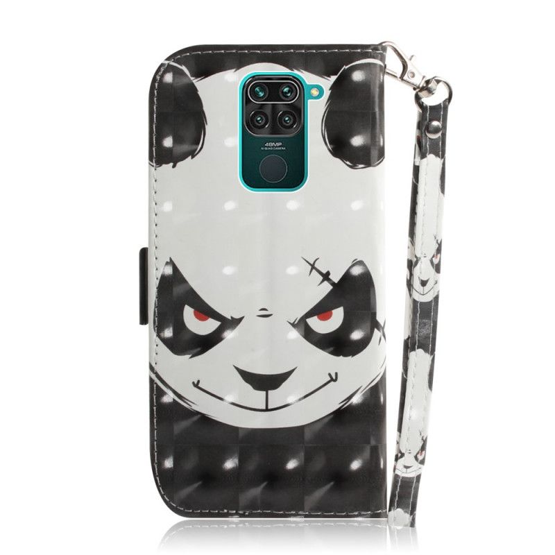 Etui Folio Xiaomi Redmi Note 9 Wściekła Panda Ze Stringami