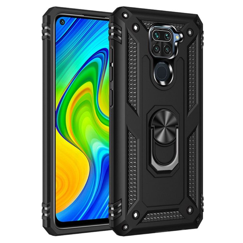 Etui Xiaomi Redmi Note 9 Czerwony Czarny Pierścień Premium Etui Ochronne