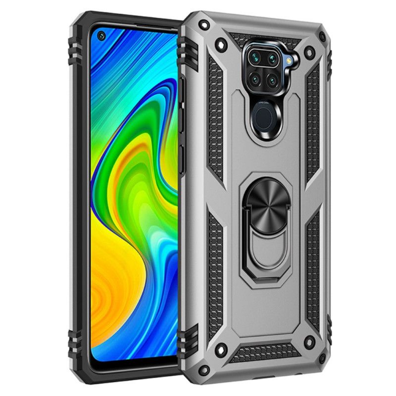 Etui Xiaomi Redmi Note 9 Czerwony Czarny Pierścień Premium Etui Ochronne