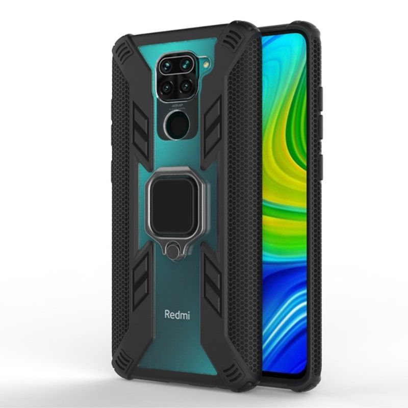 Etui Xiaomi Redmi Note 9 Czerwony Czarny Wojownik Z Pierścieniem