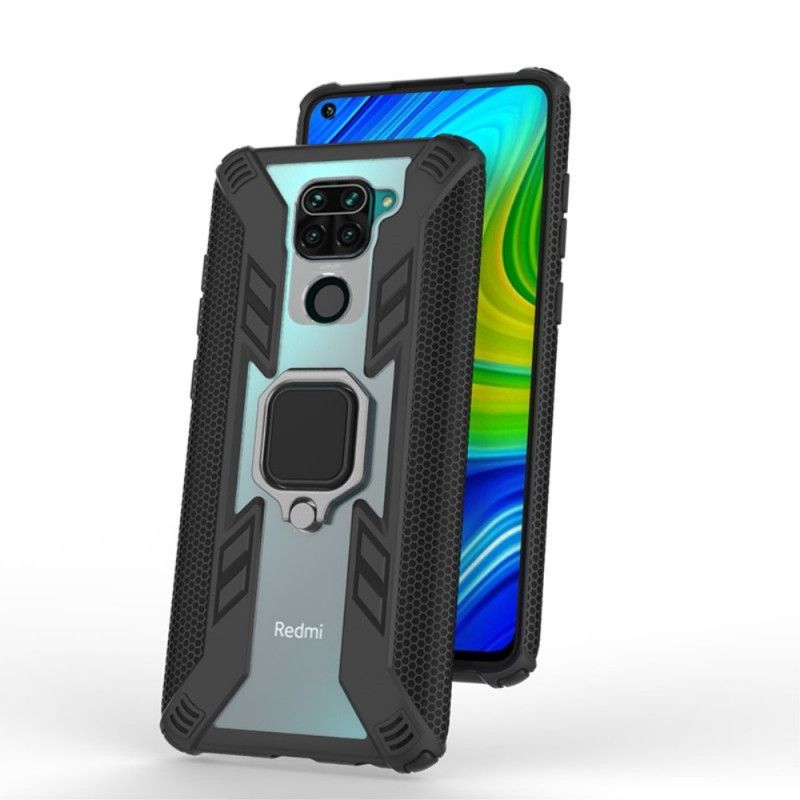 Etui Xiaomi Redmi Note 9 Czerwony Czarny Wojownik Z Pierścieniem