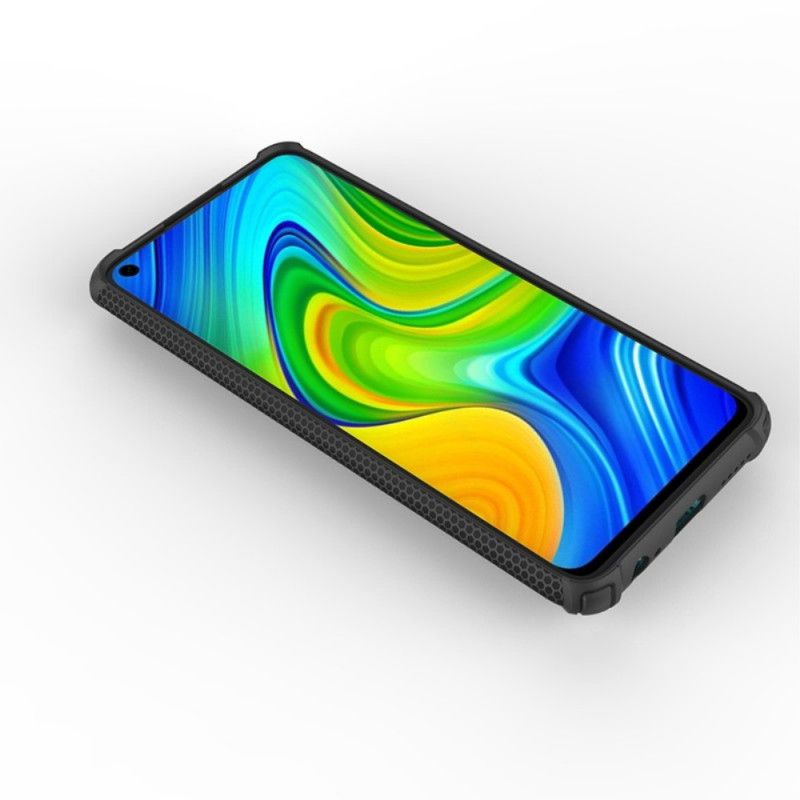 Etui Xiaomi Redmi Note 9 Czerwony Czarny Wojownik Z Pierścieniem