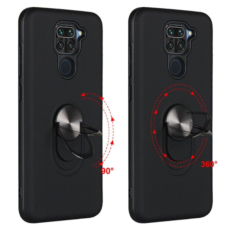 Etui Xiaomi Redmi Note 9 Czerwony Czarny Zdejmowany Z Pierścieniem Podtrzymującym Etui Ochronne