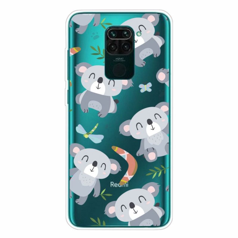 Etui Xiaomi Redmi Note 9 Małe Szare Pandy