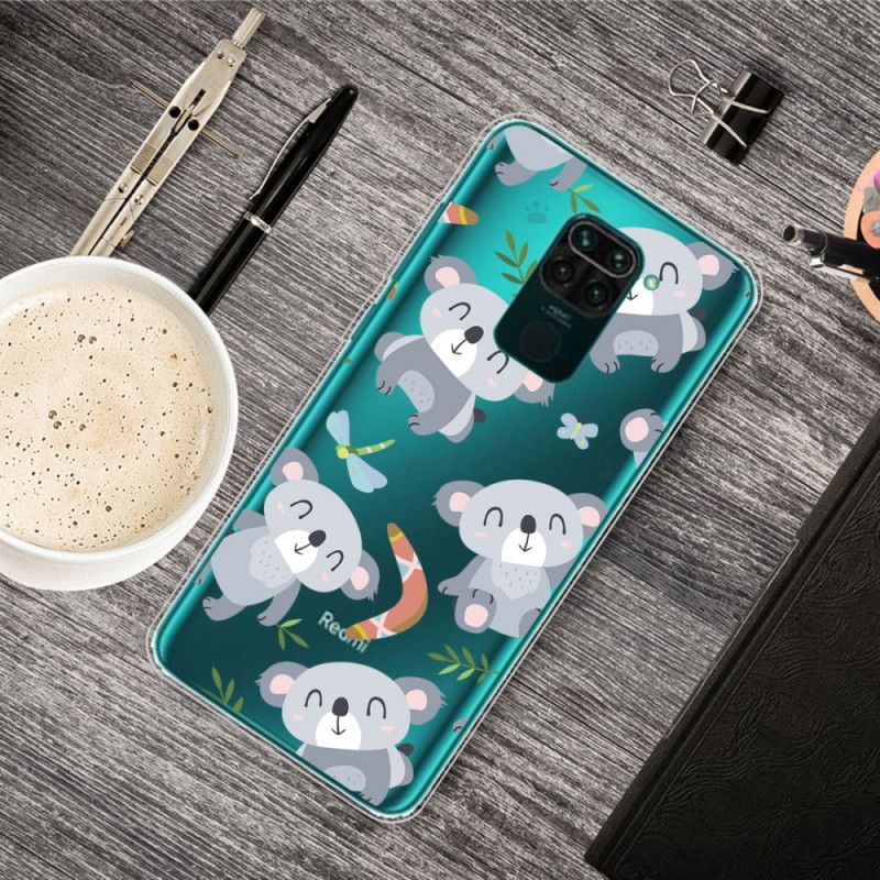 Etui Xiaomi Redmi Note 9 Małe Szare Pandy