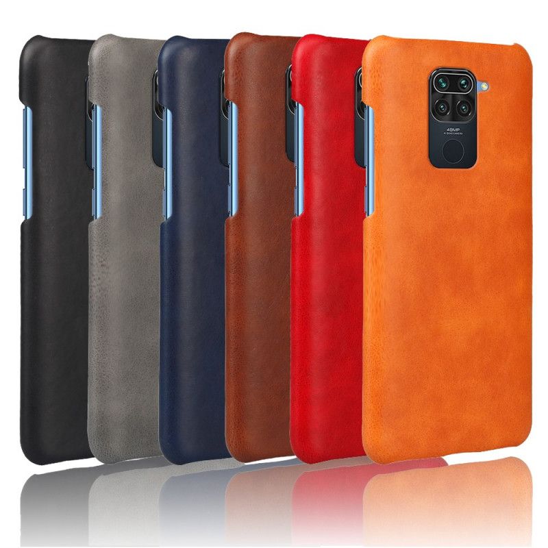 Etui Xiaomi Redmi Note 9 Szary Czarny Efekt Skóry Ksq