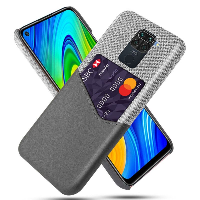 Etui Xiaomi Redmi Note 9 Szary Czarny Posiadacz Karty Ksq