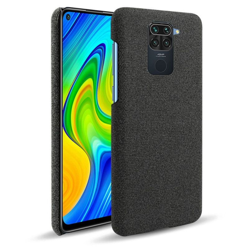 Etui Xiaomi Redmi Note 9 Szary Czarny Tekstura Tkaniny