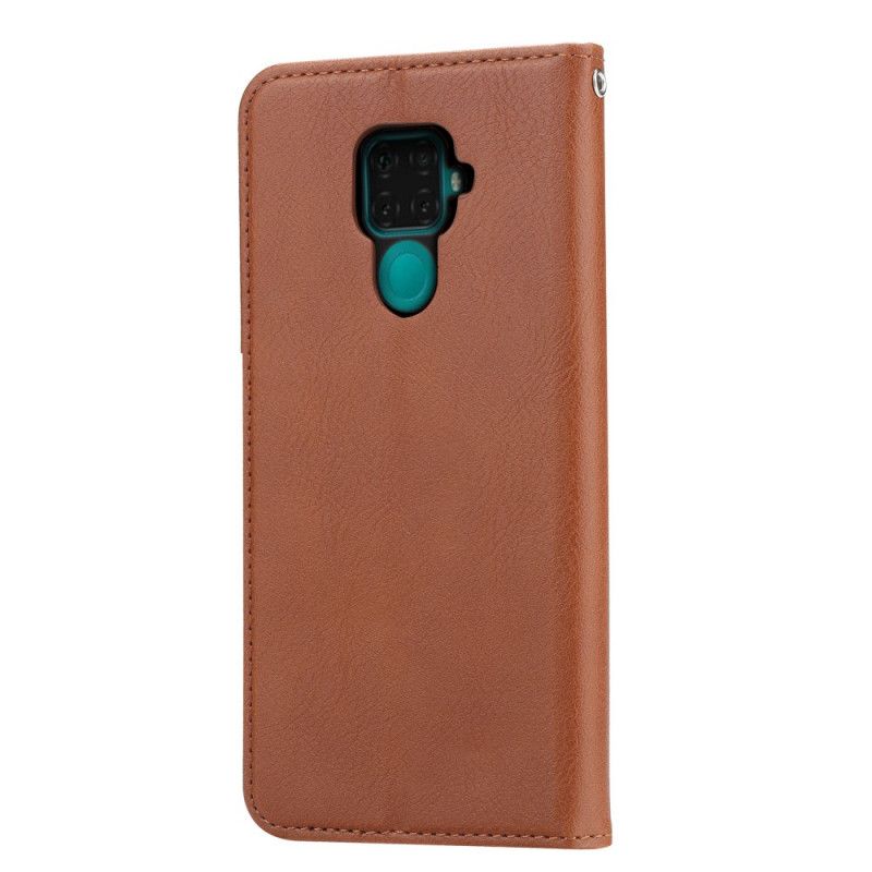 Flip Kotelot Xiaomi Redmi Note 9 Czerwony Czarny Etui Na Karty Ze Sztucznej Skóry