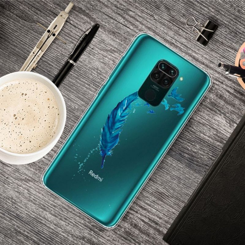 Futerały Xiaomi Redmi Note 9 Etui na Telefon Piękne Niebieskie Pióro