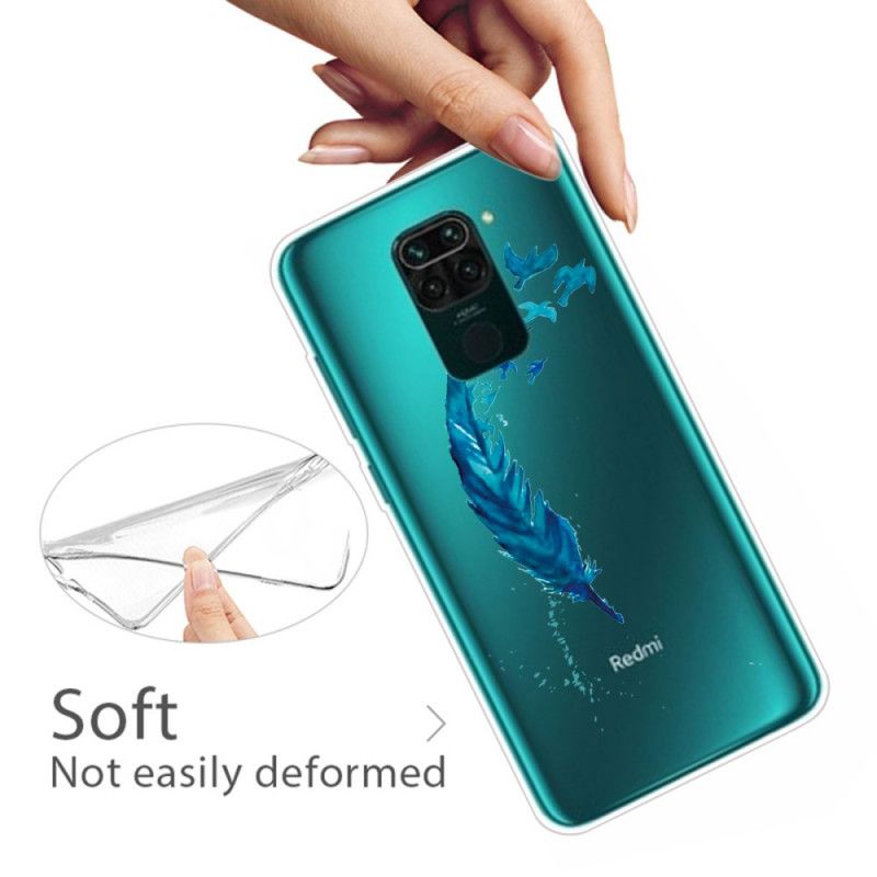 Futerały Xiaomi Redmi Note 9 Etui na Telefon Piękne Niebieskie Pióro