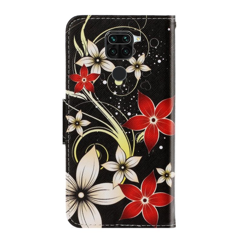 Obudowa Xiaomi Redmi Note 9 Etui na Telefon Kolorowe Stringi W Kwiaty