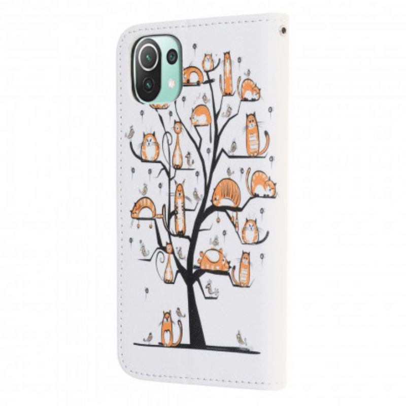 Pokrowce Xiaomi Mi 11 Lite 5g Ne / Mi 11 Lite 4g / 5g Funky Cats Strappy