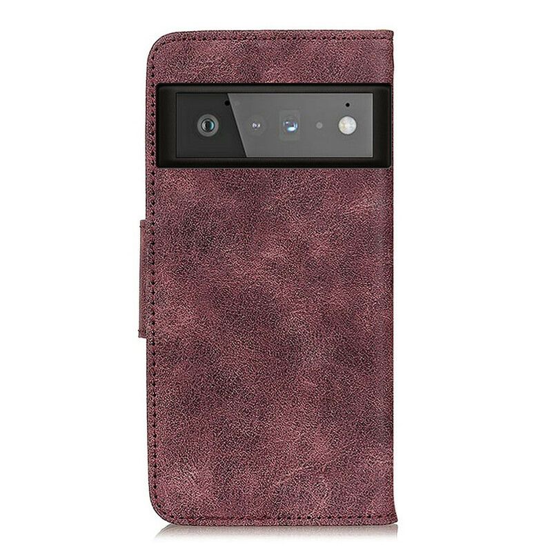 Etui Folio Do Google Pixel 6 Pro Klasyczna Dwustronna Klapka Magnetyczna