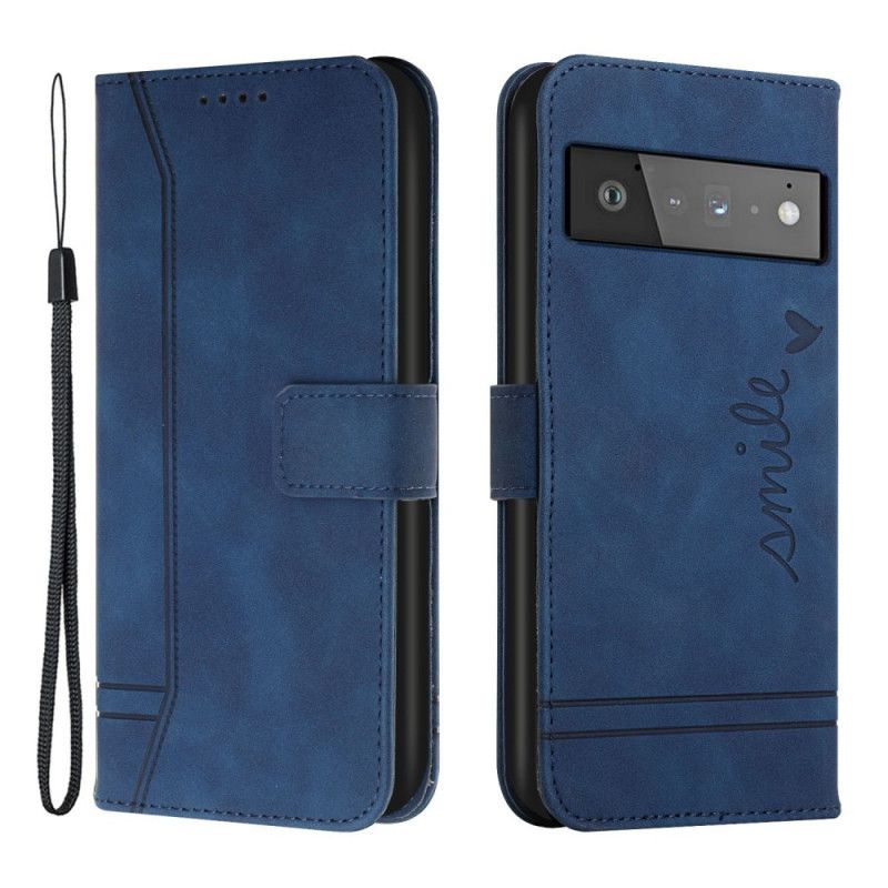 Etui Folio Do Google Pixel 6 Pro Uśmiechnij Się Ze Smyczą