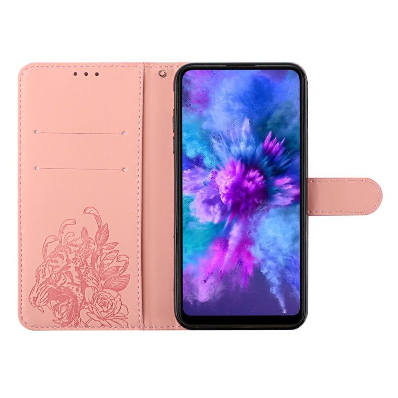 Etui Folio Google Pixel 6 Pro Barokowy Tygrys I Strass Etui Ochronne