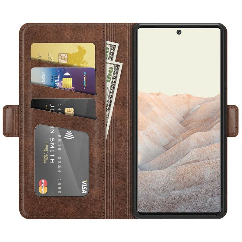 Etui Folio Google Pixel 6 Pro Klasyczna Podwójna Klapa