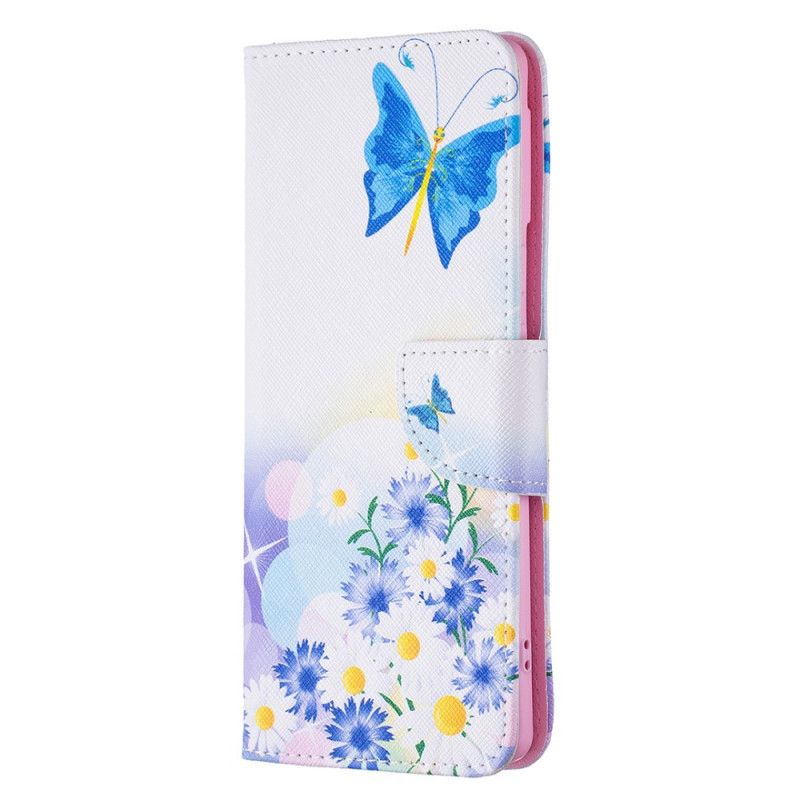 Etui Folio Google Pixel 6 Pro Malowane Motyle