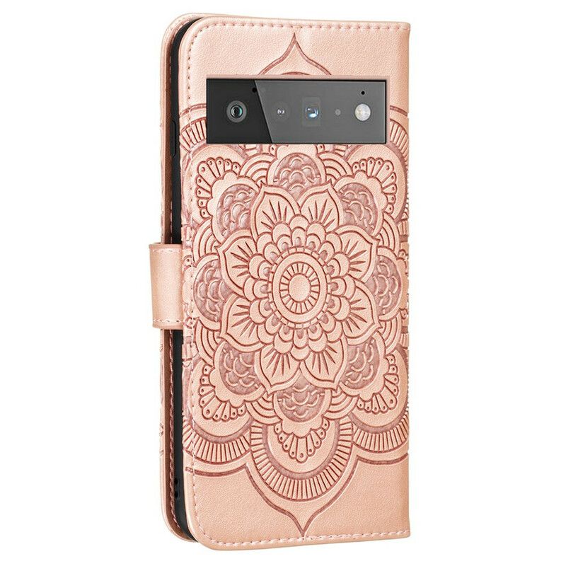 Etui Folio Google Pixel 6 Pro Pełna Mandala Etui Ochronne