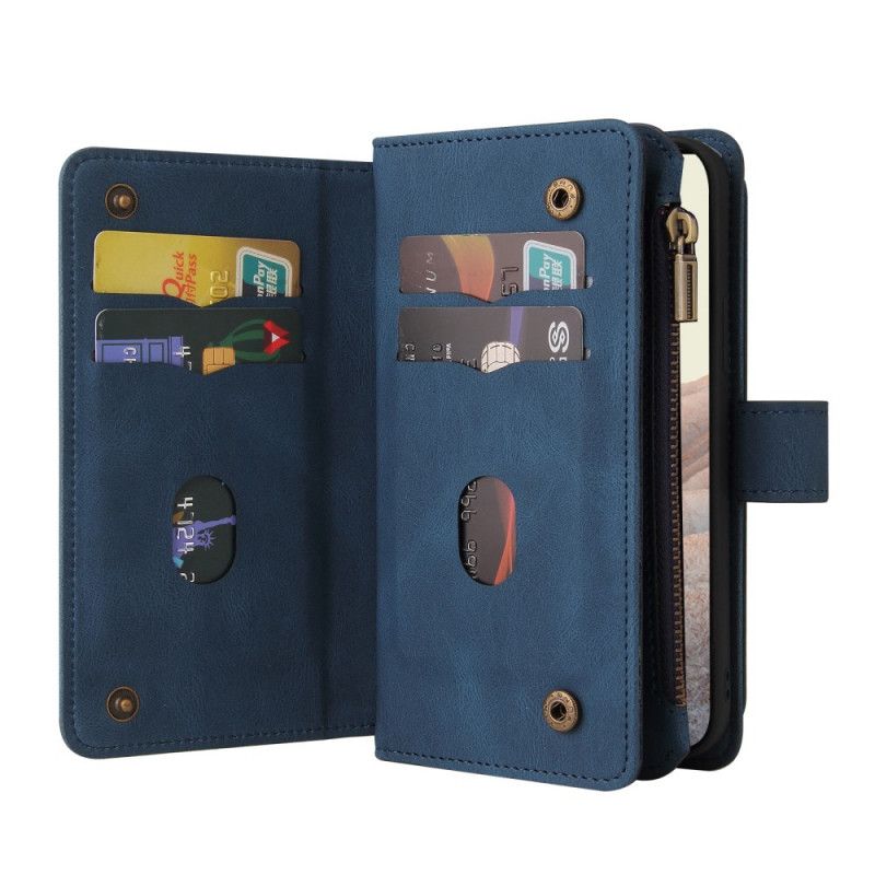 Etui Folio Google Pixel 6 Pro Wielofunkcyjny 10 Pakiet Kart Etui Ochronne