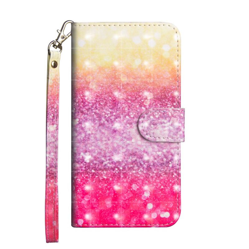 Etui Folio Oppo Find X2 Neo Brokat Gradientu Magenta Etui Ochronne