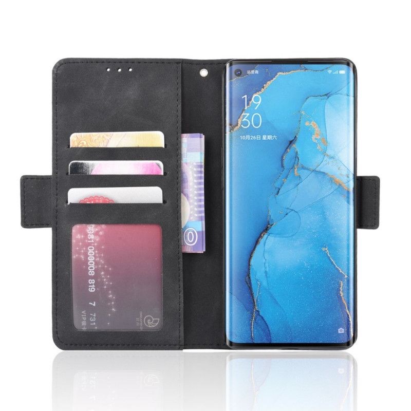 Etui Folio Oppo Find X2 Neo Czerwony Czarny Karta Wielofunkcyjna Pierwszej Klasy