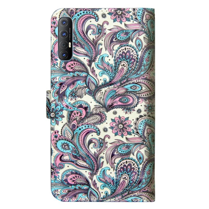 Etui Folio Oppo Find X2 Neo Wzorzyste Kwiaty