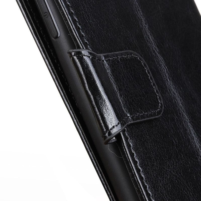 Etui Folio Samsung Galaxy Note 20 Ultra Czerwony Czarny Efekt Błyszczącej Skóry