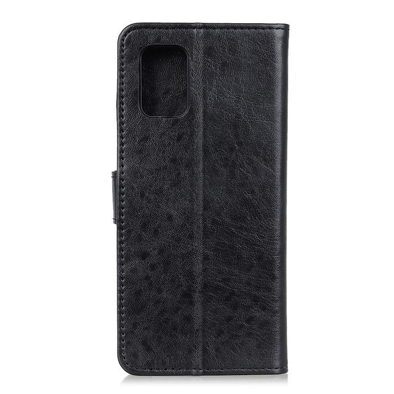 Etui Folio Samsung Galaxy Note 20 Ultra Czerwony Czarny Sztuczna Skóra Teksturowana