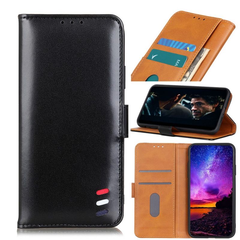 Etui Folio Samsung Galaxy Note 20 Ultra Czerwony Czarny Trójkolorowy Efekt Skóry Etui Ochronne