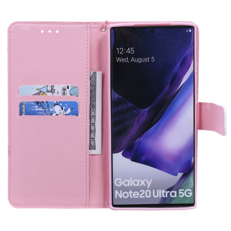 Etui Folio Samsung Galaxy Note 20 Ultra Dziewczyna Na Huśtawce