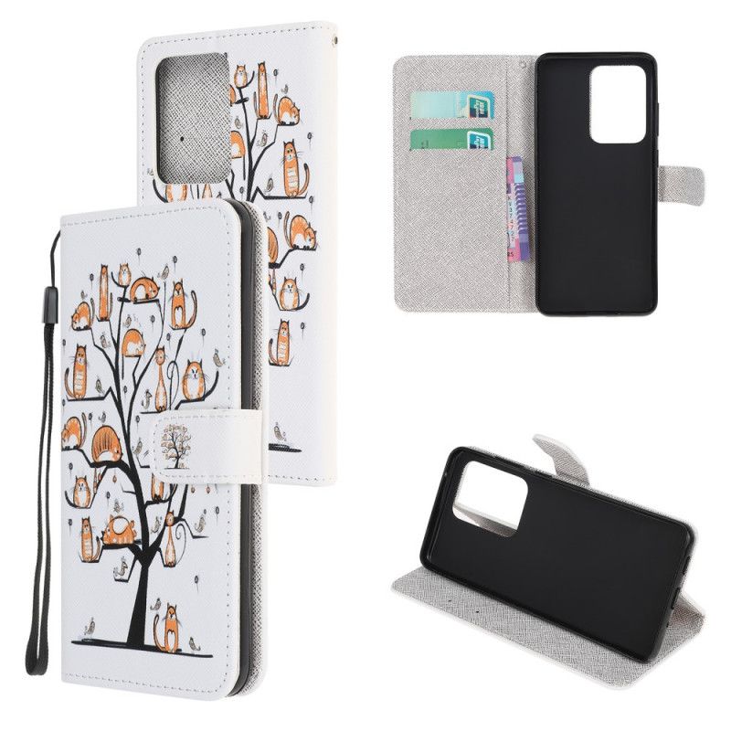 Etui Folio Samsung Galaxy Note 20 Ultra Funky Stringi Kotki Etui Ochronne