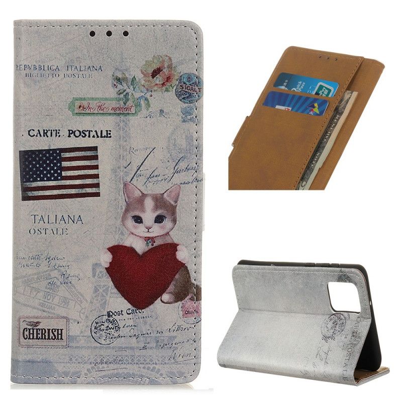 Etui Folio Samsung Galaxy Note 20 Ultra Podróżujący Kot