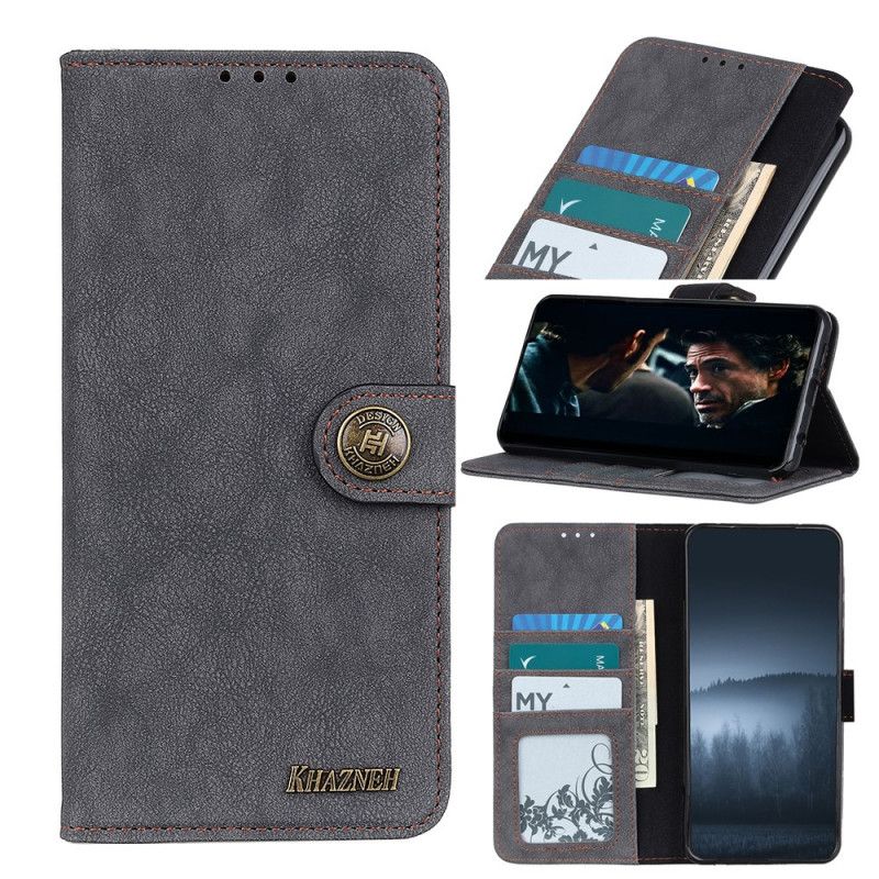 Etui Folio Samsung Galaxy Note 20 Ultra Pomarańczowy Czarny Dwoina Ze Sztucznej Skóry Khazneh W Stylu Retro Etui Ochronne