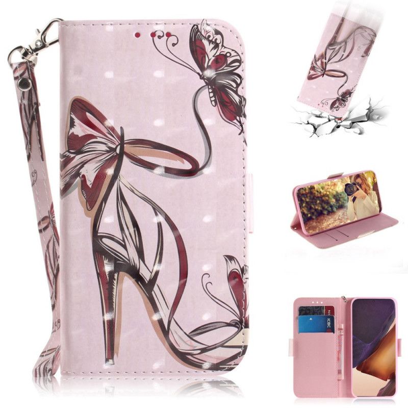 Etui Folio Samsung Galaxy Note 20 Ultra Pompka Taśmowa Etui Ochronne