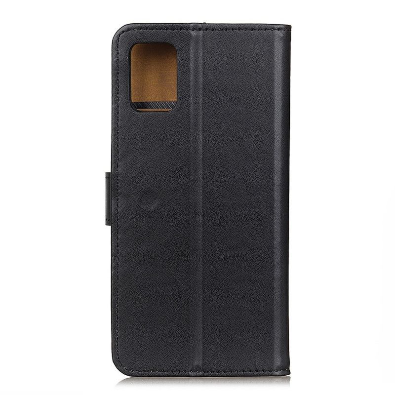 Etui Folio Samsung Galaxy Note 20 Ultra Srebrny Czarny Prosta Sztuczna Skóra Etui Ochronne