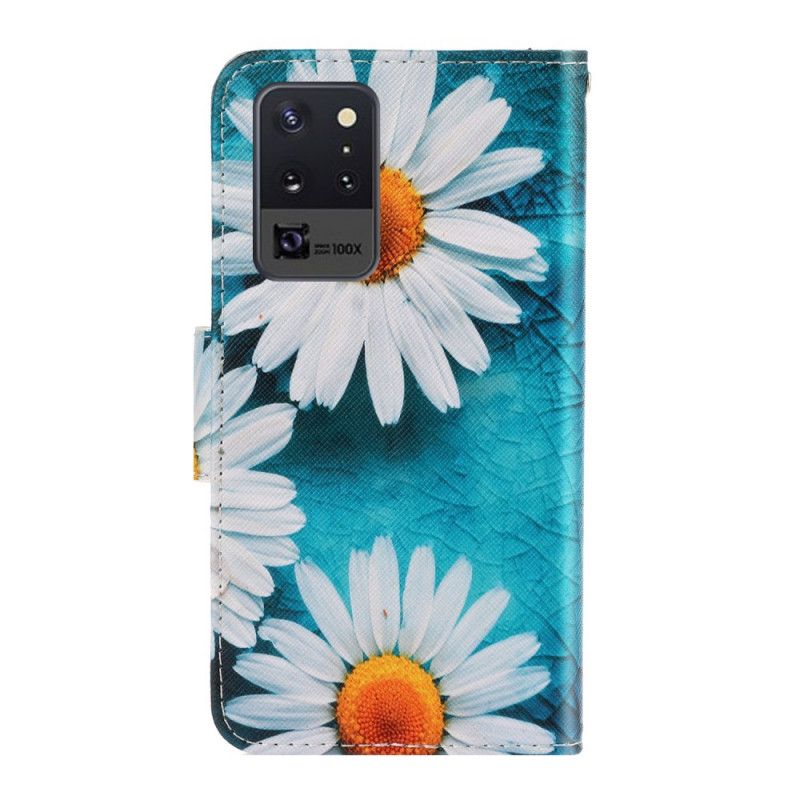 Etui Folio Samsung Galaxy Note 20 Ultra Stokrotki Stringi Etui Ochronne