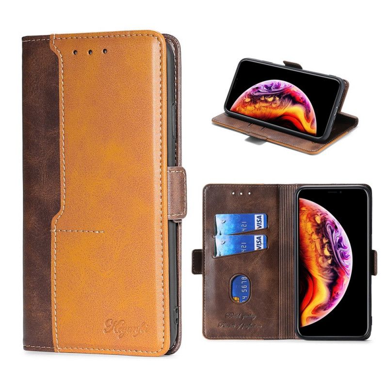 Etui Folio Samsung Galaxy Note 20 Ultra Szary Czarny Dwukolorowa Skóra