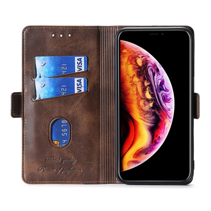 Etui Folio Samsung Galaxy Note 20 Ultra Szary Czarny Dwukolorowa Skóra