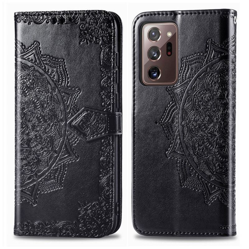 Etui Folio Samsung Galaxy Note 20 Ultra Szary Czarny Mandala W Średnim Wieku