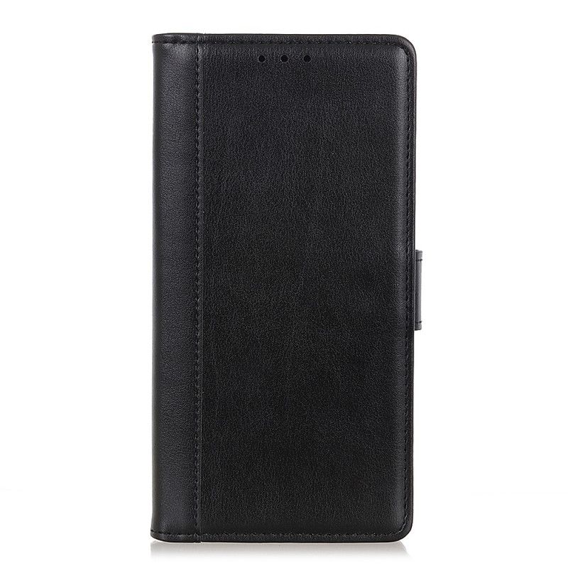 Etui Folio Samsung Galaxy Note 20 Ultra Zielony Czarny Styl Dwoiny Skóry Etui Ochronne