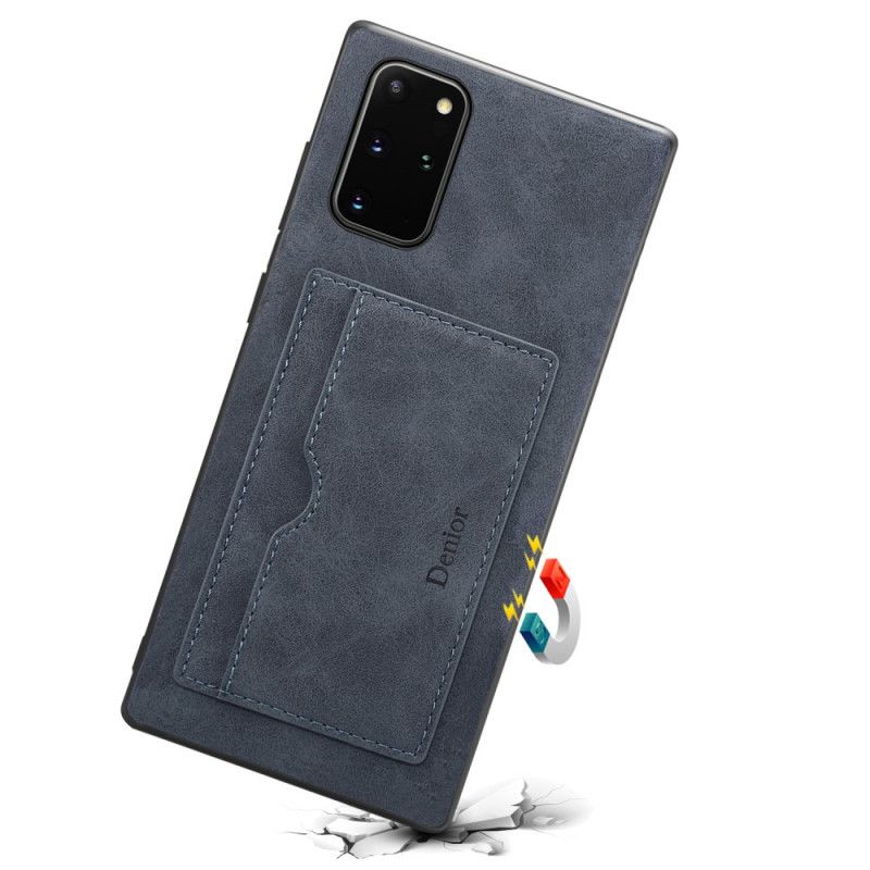 Etui Samsung Galaxy Note 20 Ultra Czerwony Szary Posiadacz Karty Denior