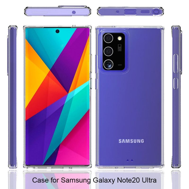 Etui Samsung Galaxy Note 20 Ultra Szary Czarny Krawędzie W Kolorze Akrylu