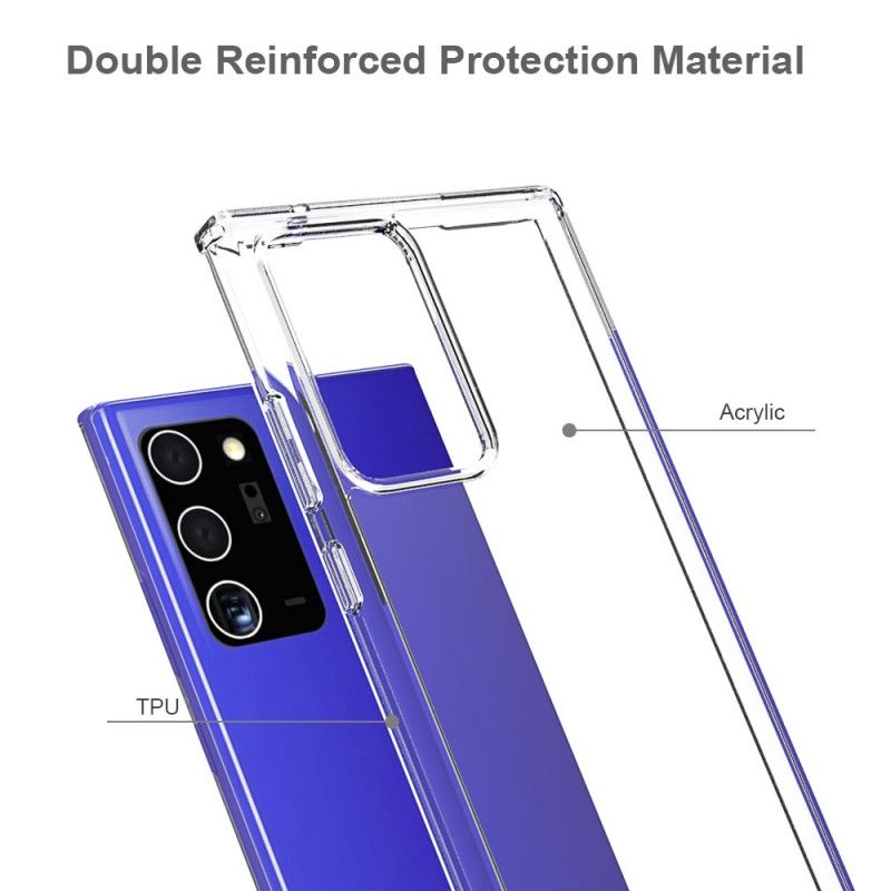 Etui Samsung Galaxy Note 20 Ultra Szary Czarny Krawędzie W Kolorze Akrylu