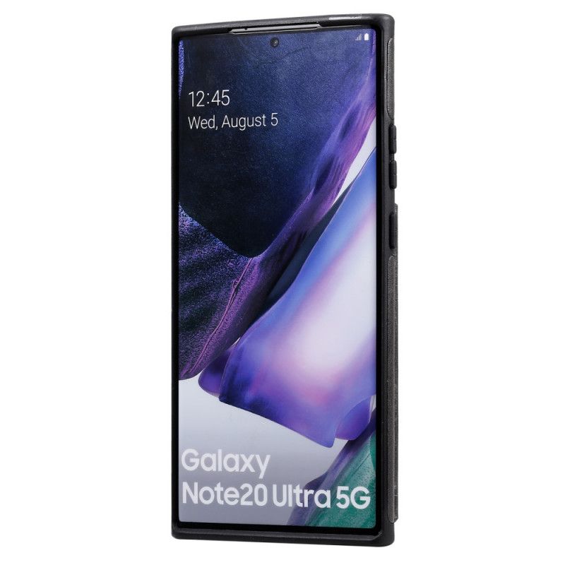 Futerały Samsung Galaxy Note 20 Ultra Czerwony Czarny Etui na Telefon Uchwyt Na Wizytówki Z Efektem Skóry