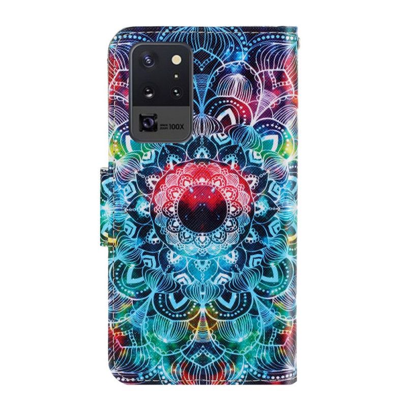 Skórzany Futerał Samsung Galaxy Note 20 Ultra Etui na Telefon Efektowna Mandala Stringi